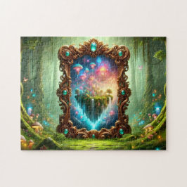 Enchanted Mirror Mystical Forest Portal  Puzzle