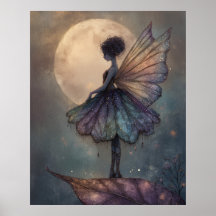 Enchanted Moonlight Fairy Watercolor Fantasy Art
