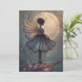 Enchanted Moonlight Fairy Watercolor Fantasy Einladung (Stehend Vorderseite)