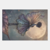 Enchanted Moonlight Fairy Watercolor Fantasy Geschenkpapier Set (Vorderseite)