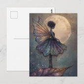 Enchanted Moonlight Fairy Watercolor Fantasy Postkarte (Vorne/Hinten)