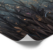 Enchanted Moonlit Leaf Fairy Fantasy Art Poster (Ecke)