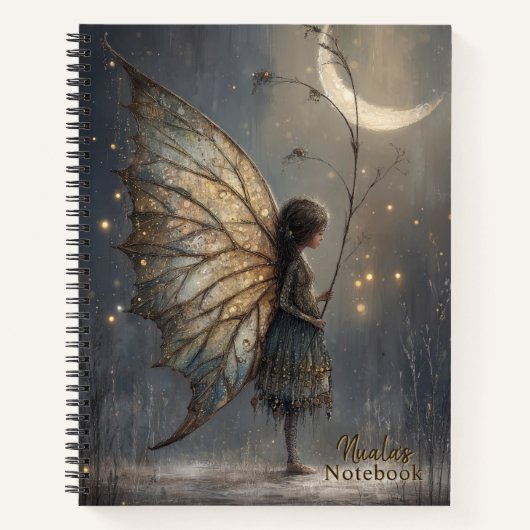 Enchanted Moonlit Woodland Fairy Personalized Notizblock (Vorderseite)