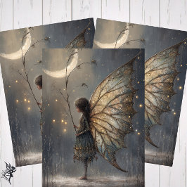 Enchanted Moonlit Woodland Fairy Watercolor Art Geschenkpapier Set