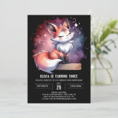 Enchanted Nature Fox Geburtstag digital Einladung (Stehend Vorderseite)