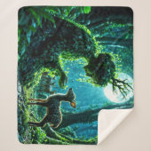 Enchanted nature guardian feeding a baby fawn sherpadecke (Vorderseite)