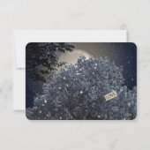 Enchanted Night Blue Tree UAWG RSVP Karte (Rückseite)