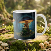 Enchanted Night Fairy Reading a Book Kaffeetasse