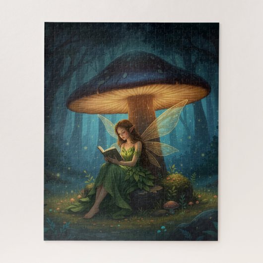 Enchanted Night Fairy Reading a Book Puzzle (Vertikal)