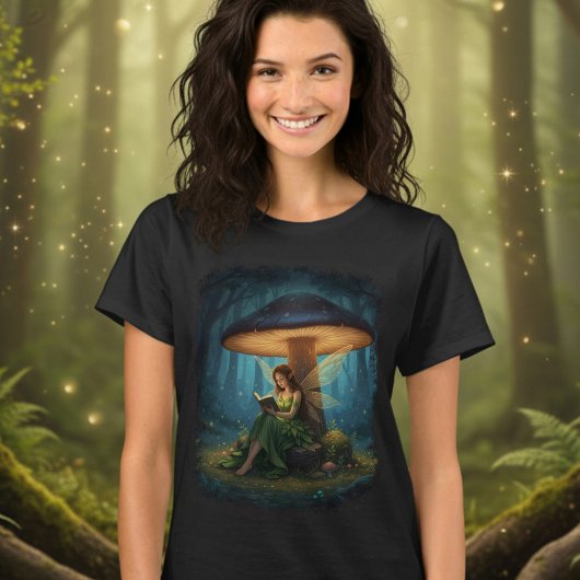 Enchanted Night Fairy Reading a Book T-Shirt
