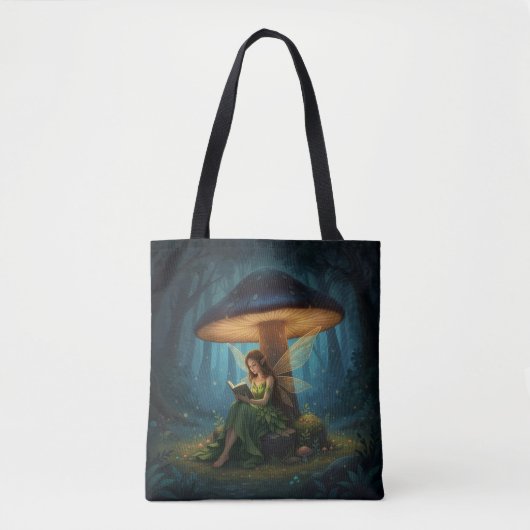 Enchanted Night Fairy Reading a Book Tasche (Vorderseite)