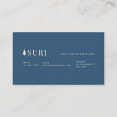 Enchanted Night Floral Cityscape Lake Gold Frame Visitenkarte (Rückseite)