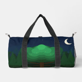 Enchanted Night Forest Duffel Bag | Moonlit Tree N Duffle Bag