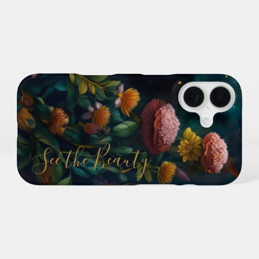 Enchanted Night Garden Celestial Dreamscape iPhone 16 Hülle (Rückseite (Horizontal))