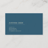 Enchanted Night Landscape Teal Yellow Floral Moon Visitenkarte (Rückseite)