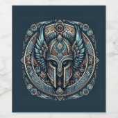 Enchanted Norse Legends: Viking Imagery Weinetikett (Einzelnes Label)