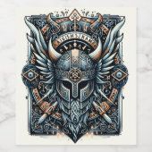 Enchanted Norse Legends: Viking Imagery Weinetikett (Einzelnes Label)