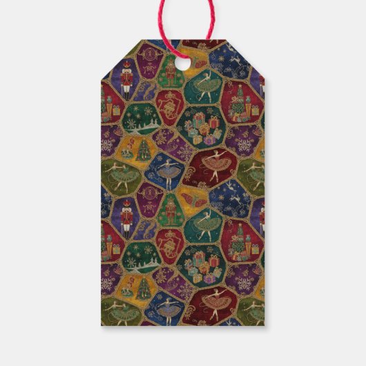 Enchanted Nutcracker Ballet Christmas Geschenkanhänger (Rückseite)