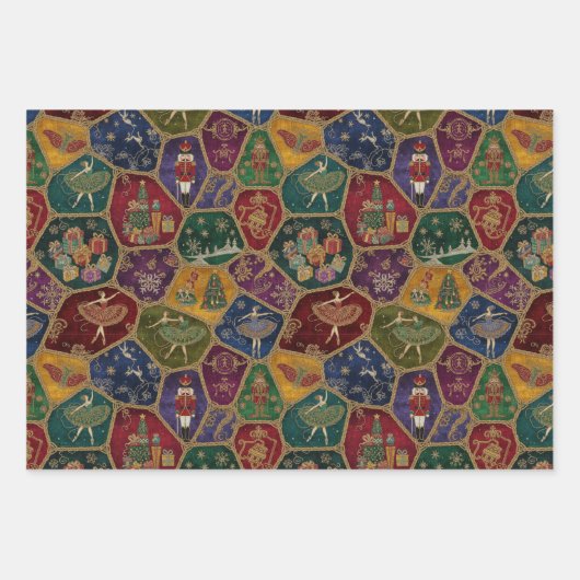 Enchanted Nutcracker Ballet Christmas Geschenkpapier Set (Vorderseite 3)