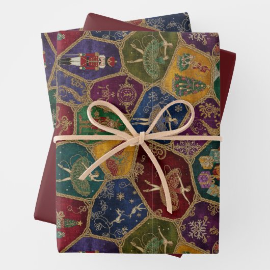 Enchanted Nutcracker Ballet Christmas Geschenkpapier Set (Beispiel)