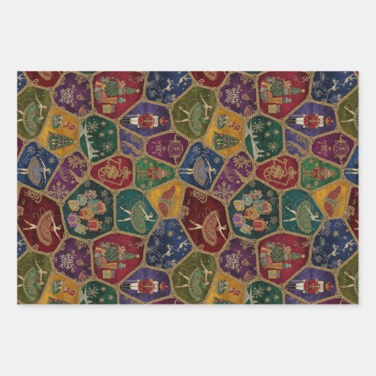 Enchanted Nutcracker Ballet Christmas Geschenkpapier Set (Vorderseite)