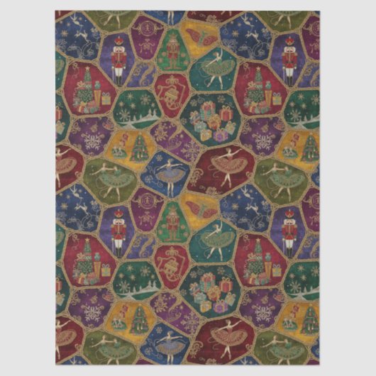 Enchanted Nutcracker Ballet Christmas Seidenpapier (Vorderseite)
