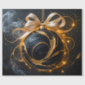 Enchanted Ornament Golden Holiday Gift Wrap Geschenkpapier (Flach)