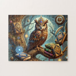 Enchanted Owl Mystical Library Tree Puzzle