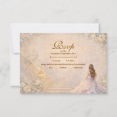 Enchanted Palace Fairytale Quinceañera RSVP Karte (Vorderseite)