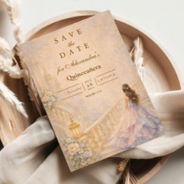 Enchanted Palace Fairytale Quinceañera Save The Date