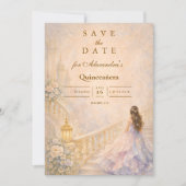 Enchanted Palace Fairytale Quinceañera Save The Date (Vorderseite)