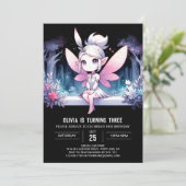 Enchanted Pastel Fairy Birthday Einladung (Stehend Vorderseite)