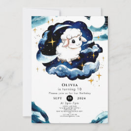 Enchanted Pastel Sheep zum Geburtstag Einladung