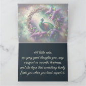 Enchanted Peacock Floral Wreath Karte (Innenseite)