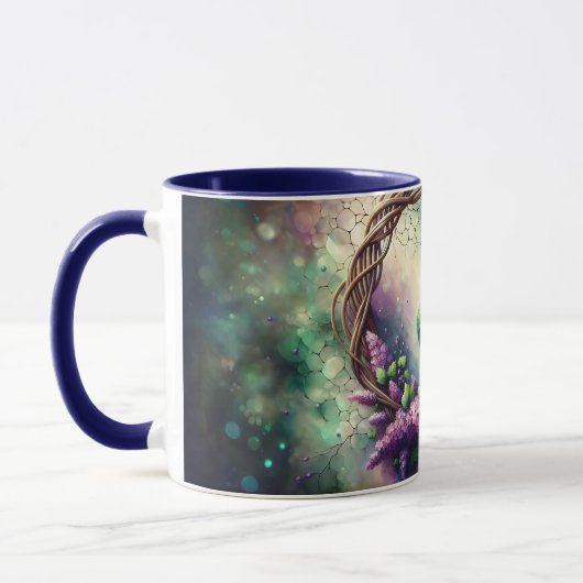 Enchanted Peacock Floral Wreath Tasse (Links)