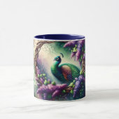 Enchanted Peacock Floral Wreath Tasse (Zentrum)