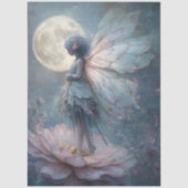 Enchanted Pink Fairy Watercolor Fantasy Decoupage Seidenpapier (Vorderseite)