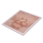 Enchanted Pink Wonderland Santa Ceramic Tile Fliese (Seite)