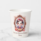 Enchanted Princess Birthday Invitation Snow White Pappbecher (Vorderseite)