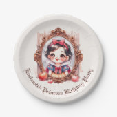Enchanted Princess Birthday Invitation Snow White Pappteller (Vorderseite)