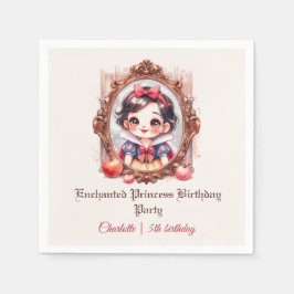 Enchanted Princess Birthday Invitation Snow White Serviette