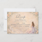 Enchanted Princess Fairytale Quinceañera RSVP Karte (Vorderseite)