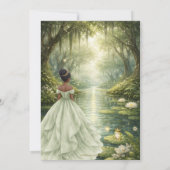 Enchanted Princess & Frog Fairytale Quinceañera  Einladung (Rückseite)