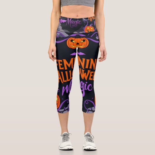 Enchanted Pumpkin Festival Capri Leggings (Vorderseite)