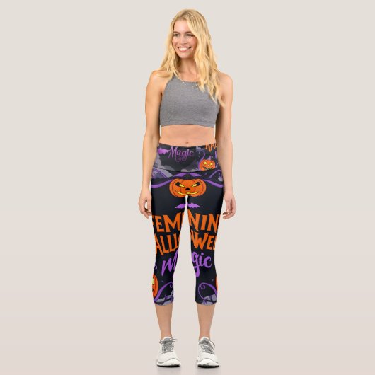 Enchanted Pumpkin Festival Capri Leggings (Vorderseite)