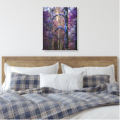 Enchanted Purple Forest Canvas Wall Art Leinwanddruck (Insitu (Schlafzimmer))
