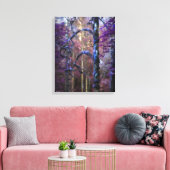 Enchanted Purple Forest Canvas Wall Art Leinwanddruck (Insitu (Wohnzimmer))