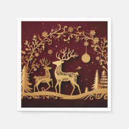 Enchanted Reindeer – Holiday Whimsy Serviette