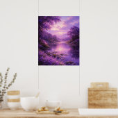 Enchanted River Beneath Purple Sky Poster (Küche)
