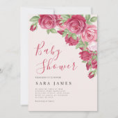 Enchanted Rose Garden Baby Shower Invitation Einladung (Vorderseite)